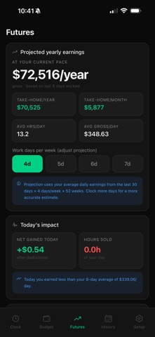Nine2Five: Paycheck Tracker Screenshot 4 of 10