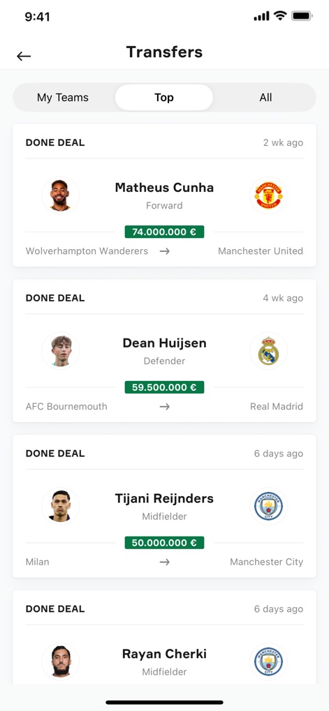OneFootball: All Soccer Scores - Latest Transfer News