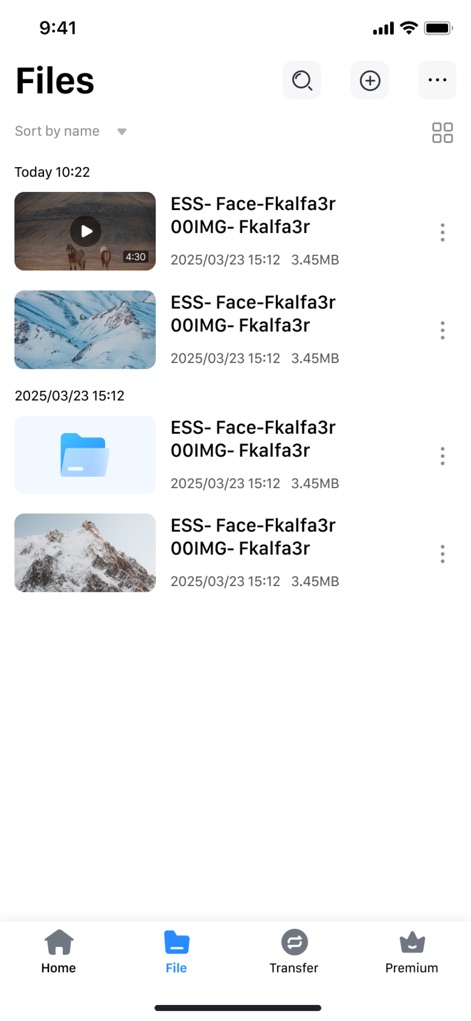 Todisk - Explore the comprehensive files view, showcasing an organized list with visual thumbnails and convenient sorting options for efficient document retrieval.