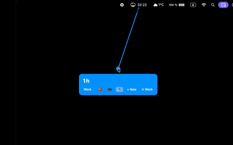 Peachy Timer - Menu Bar Timer app screenshot