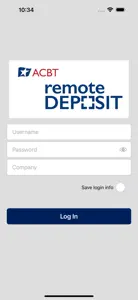 ACBT Remote Deposit screenshot #1 for iPhone