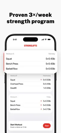 Stronglifts 5x5 Workout Plan: Screenshot 1 von 10