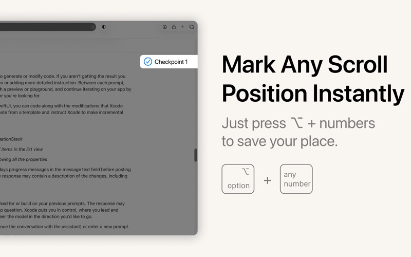 ScrollMark screenshot