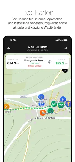 Screenshot von Wise Pilgrim Camino Francés auf dem iPhone 6