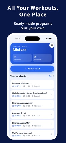 Boxing Coach Workout Timer iPhone screenshot