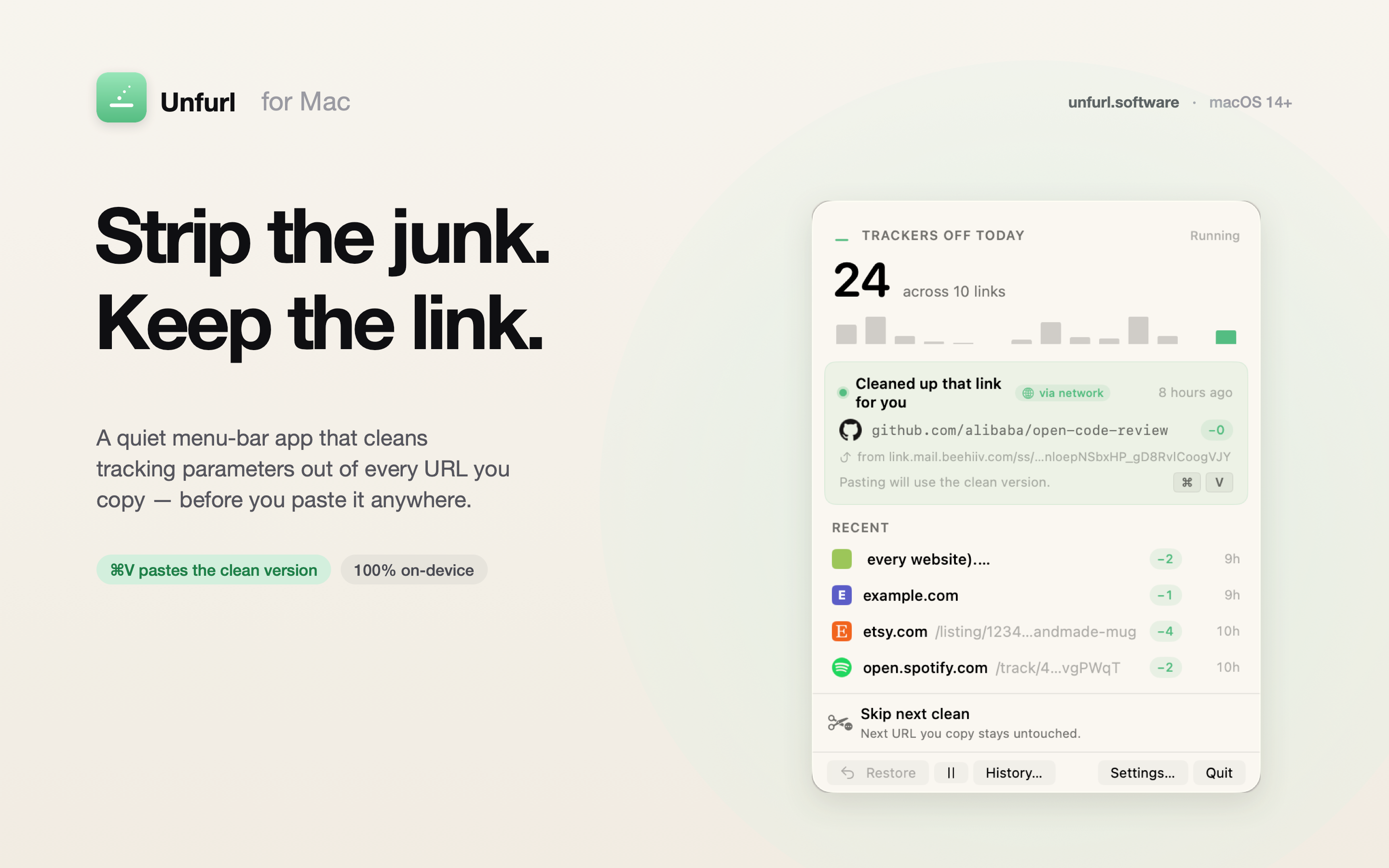 Unfurl: Strip Link Trackers screenshot 14