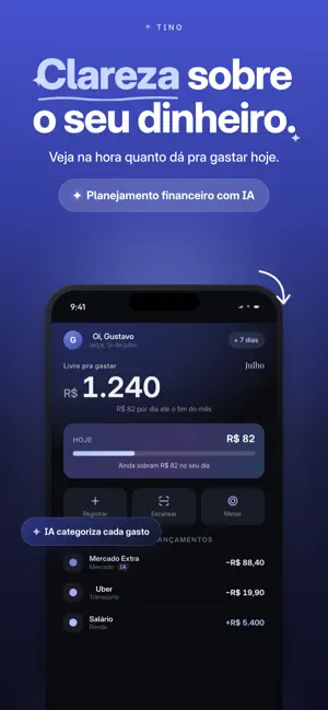Tino - Finanças com IA screenshot 1