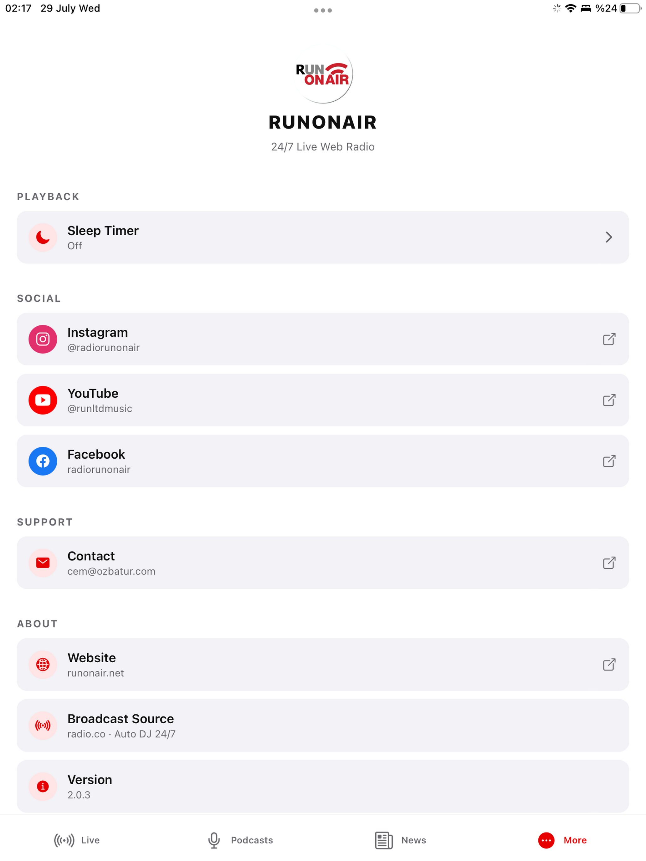 RADIO RUN ON AIR screenshot 8