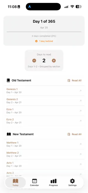 Bible in a Year: Daily Plan screenshot 2