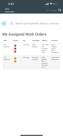 Kanso Mobile Work Orders iPhone screenshot