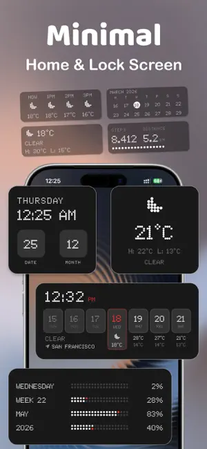 Void Widgets - Retro & Minimal iPhone screenshot 1