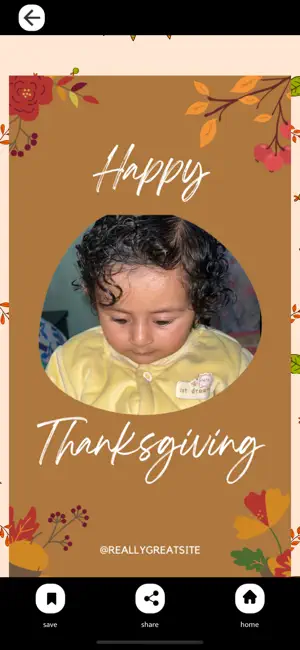 thanksgiving photo frames card screenshot 3
