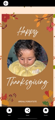 thanksgiving photo frames card iPhone screenshot