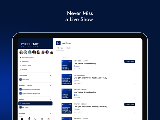 Tyler Henry Experience iPad screenshot 3 - Entertainment app