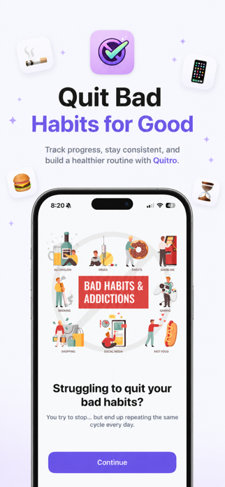Quit Tracker :Quitro Screenshot 1 of 7
