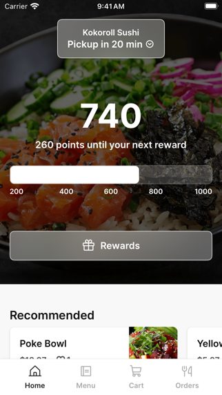 Kokoroll Sushi app screenshot