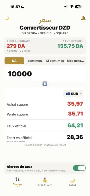 Taux Dinar DZ screenshot 1