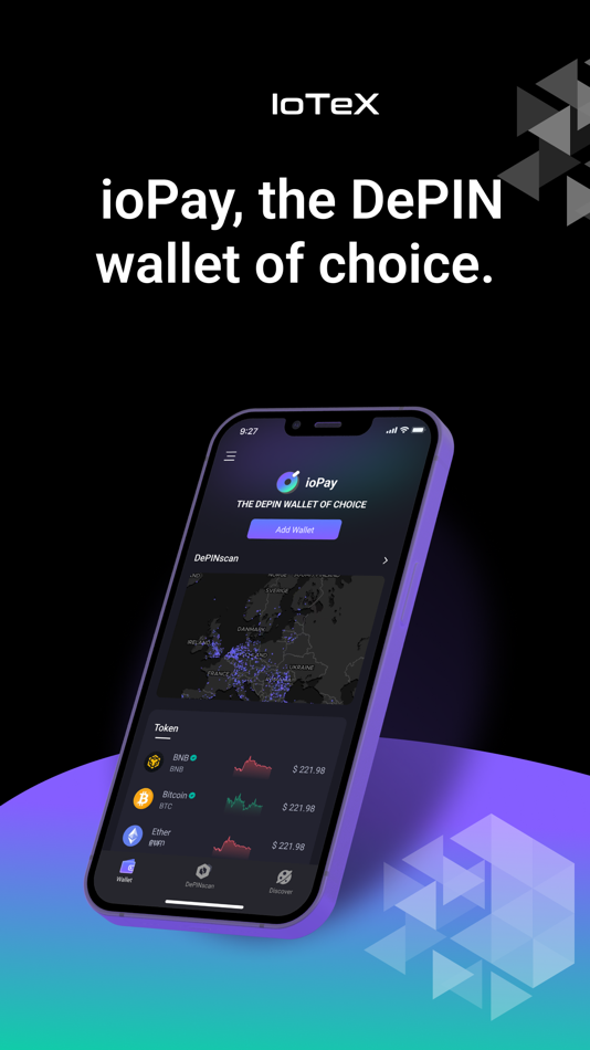 #1. ioPay: AI-Powered DePIN Wallet (iOS) 由: MachineFi Inc