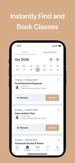 Pilates Goddess Studio App screenshot 3