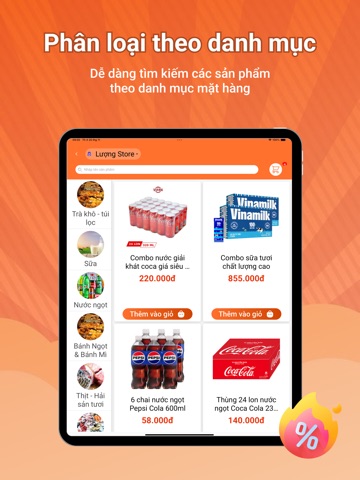 Shoping home iPad screenshot