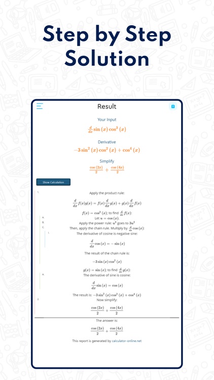 Derivative Calculator Solver