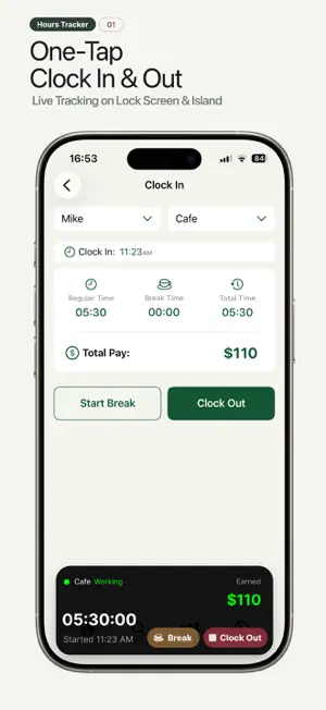 Hours Tracker: Work Log & Pay screenshot 1