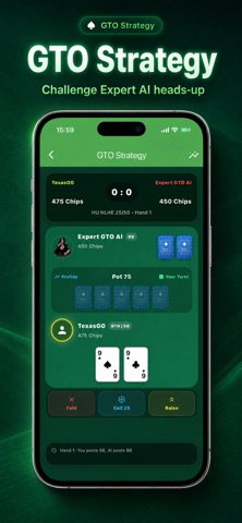 Poker Trainer AI -Texas Holdem iPhone screenshot
