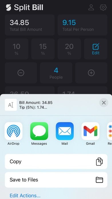 SplitBill - Tip Calculator Screenshot