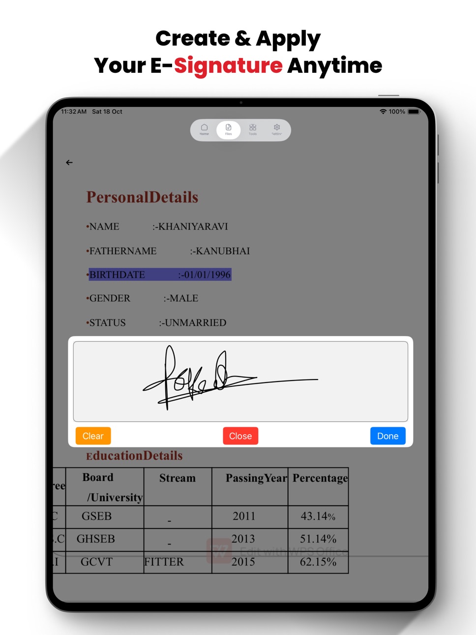 iPad screenshot