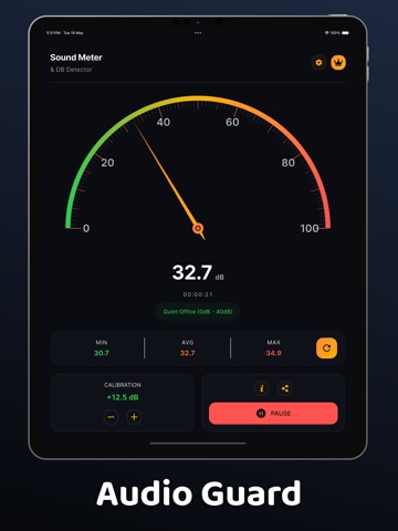 Sound Meter & dB Detector iPad screenshot