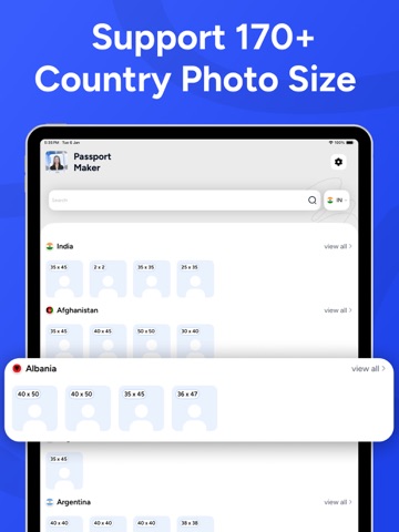 Passport Photo Maker Visa & ID iPad screenshot