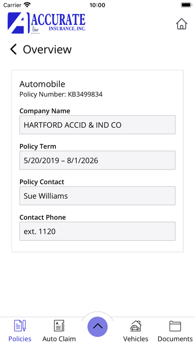 Accurate Insurance Online Screenshot