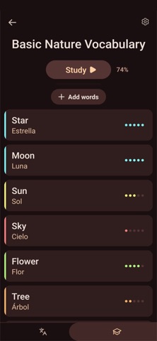 iona: Translator & Flashcards screenshot