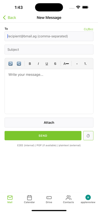 Bmail — Encrypted Email Screenshot 3 of 6