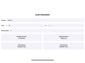 Loanify - Loan Calculator iPad screenshot
