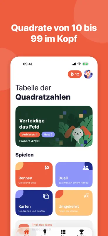 Quadratzahlen: Kopfrechnen screenshot 1 of 5