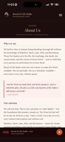 BREAD OF LIFE RADIO screenshot