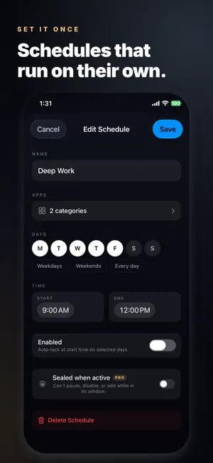 Ritual: Focus Block Schedule screenshot 2
