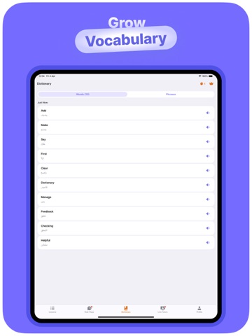 JustSpeak – AI English Tutor iPad screenshot
