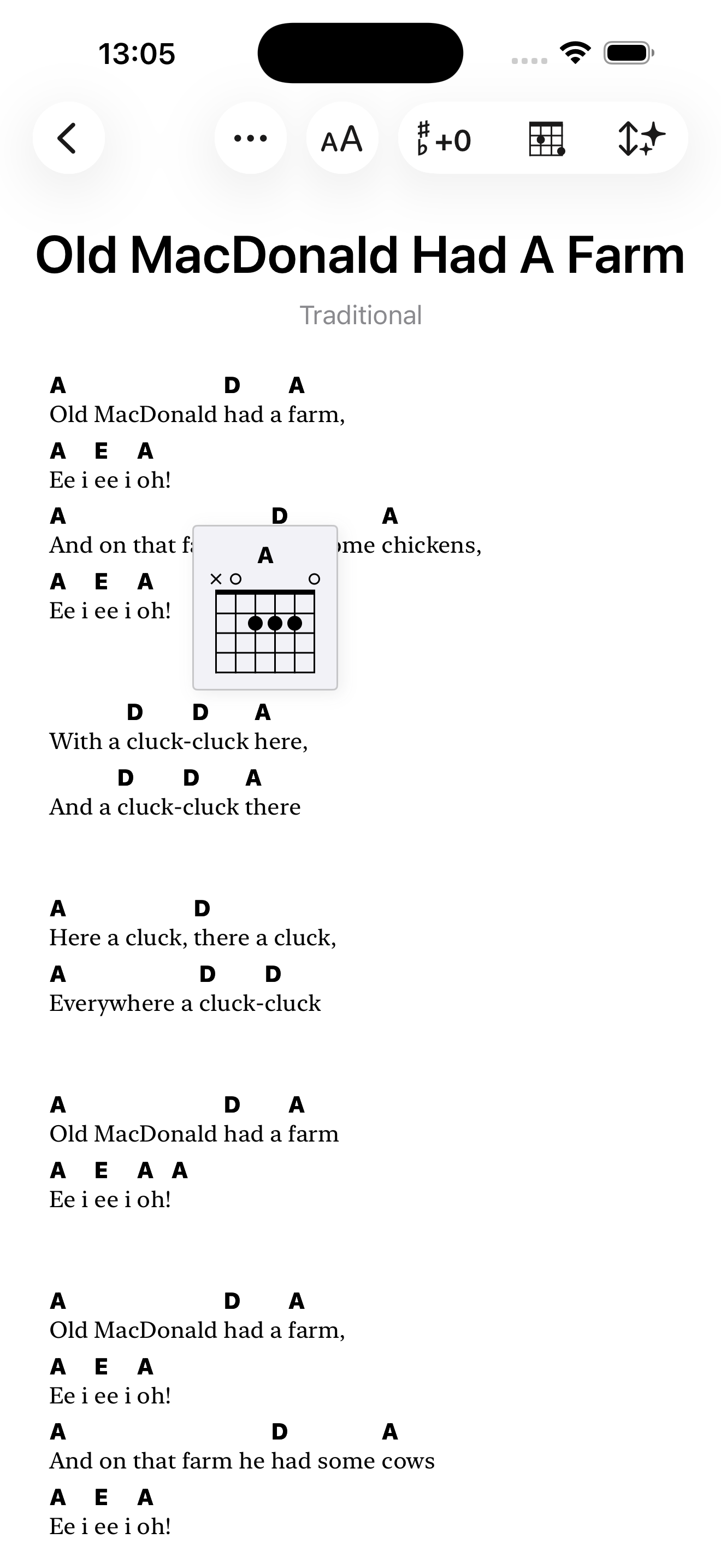 Strum Songbook - Guitar chords