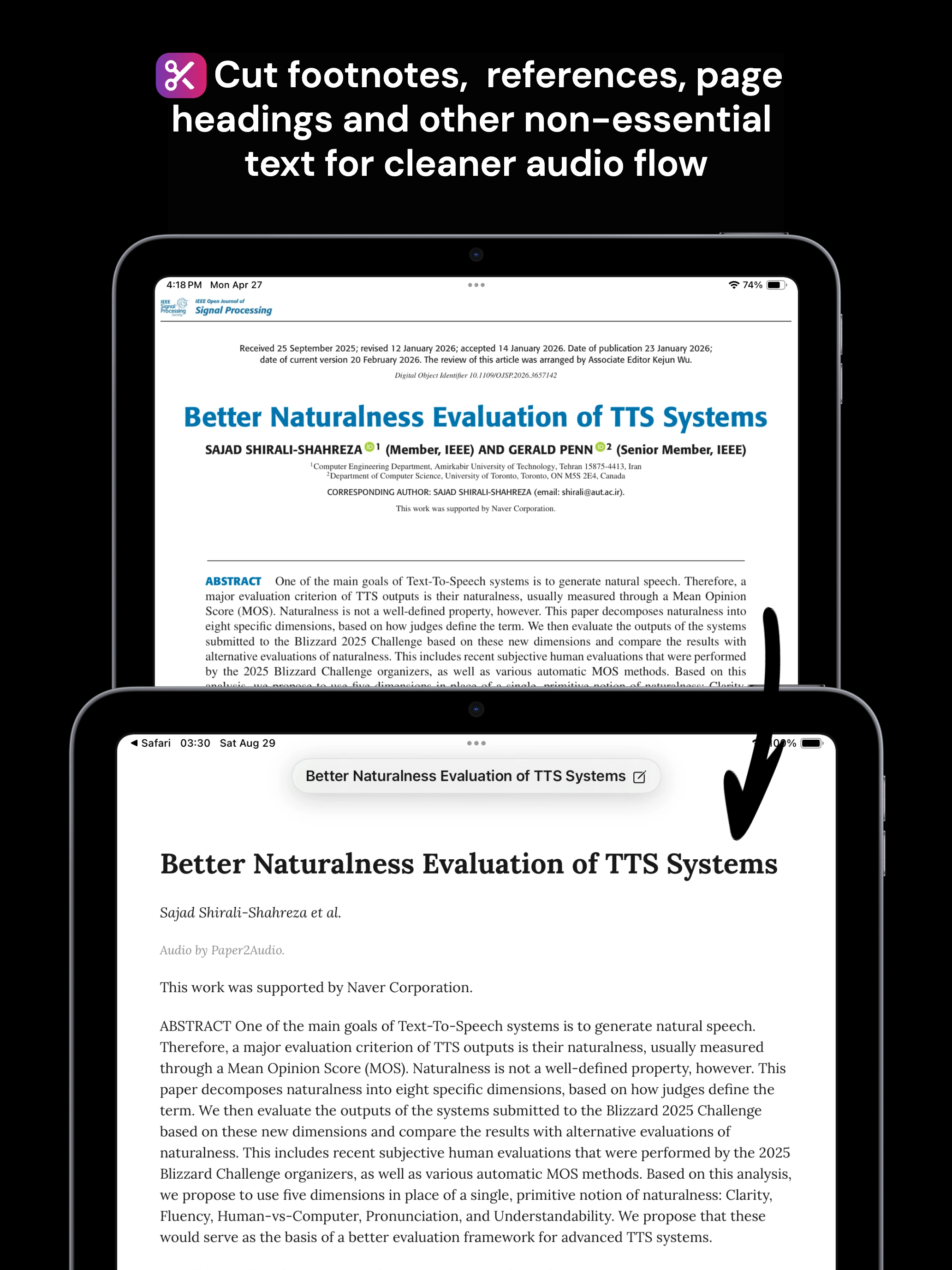 Paper2Audio: Text to Speech screenshot 8