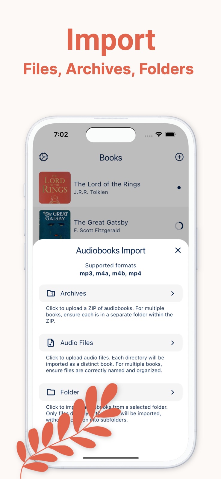 BookPlayer: MP3/M4B/M4A/MP4 iphone screenshot 4