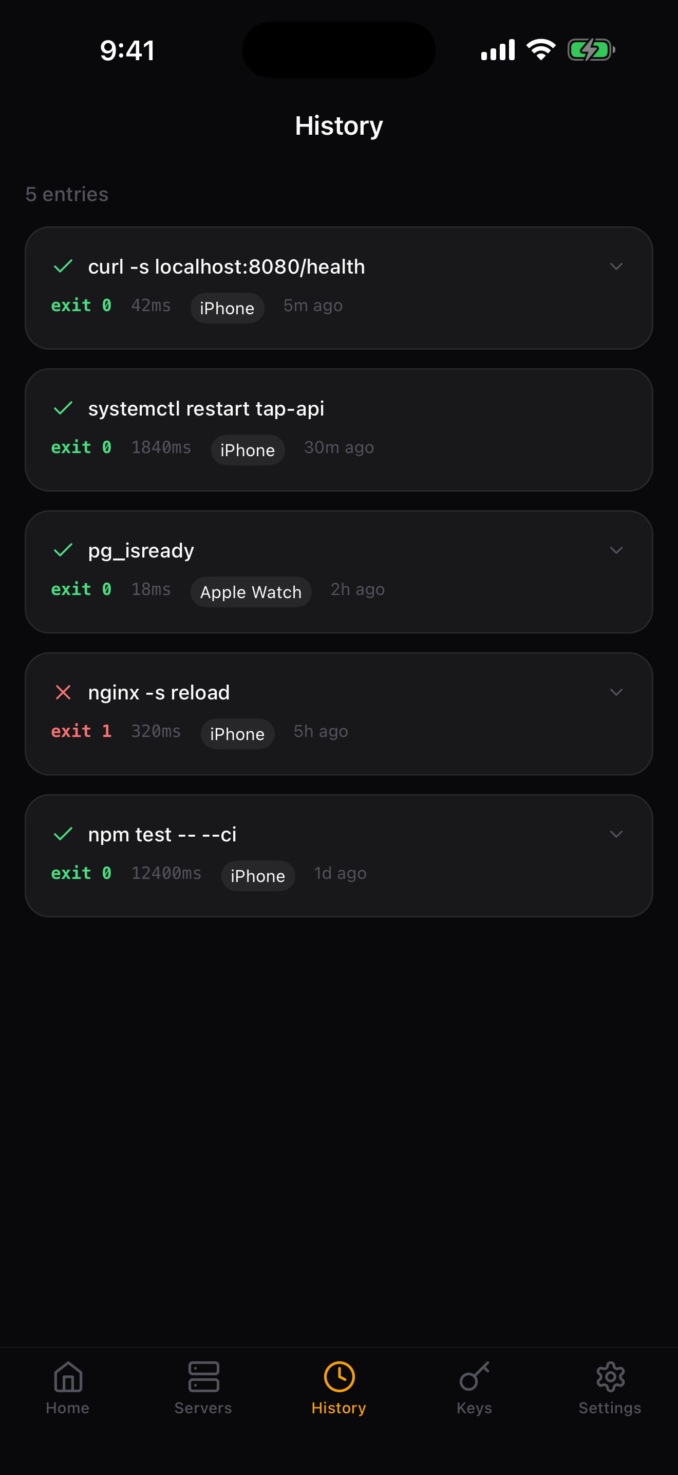 Tap Command Runner screenshot 4
