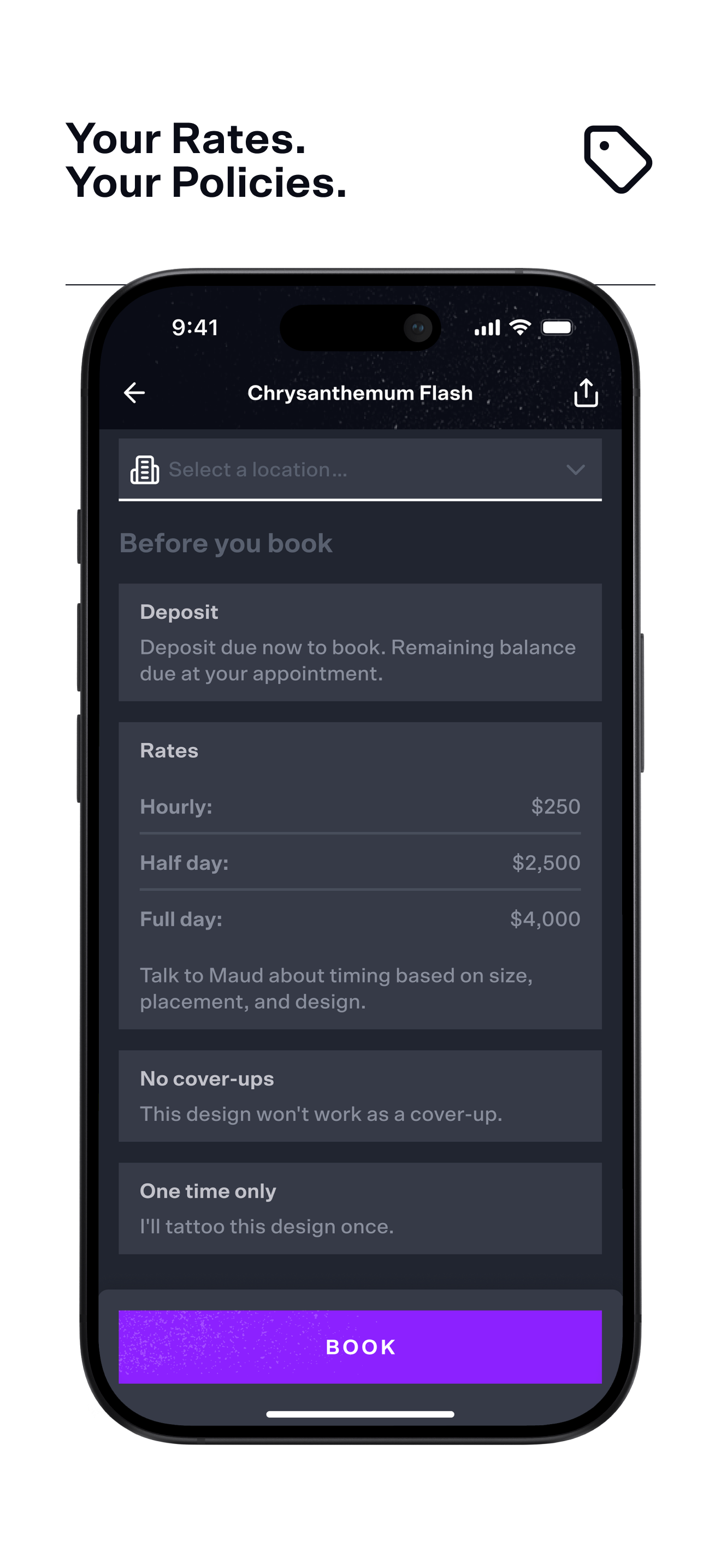 CO:CREATE - Tattoo Booking screenshot 4