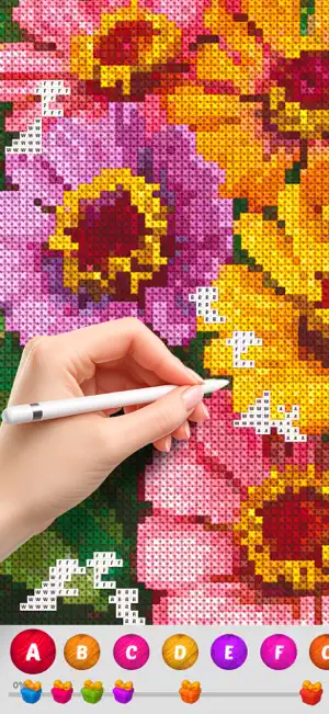 Cross Stitch Coloring Art screenshot 1