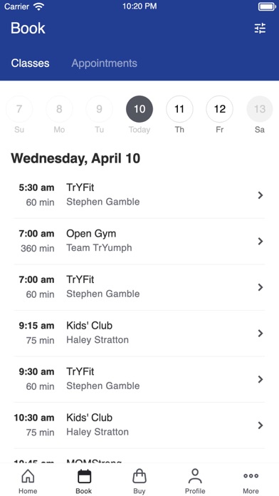TrYumph Fitness Screenshot