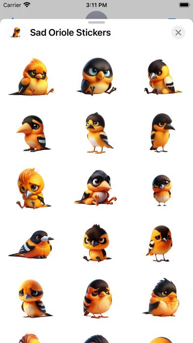 Screenshot #1 pour Sad Oriole Stickers