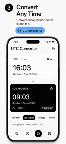 UTC Time Converter World Clock iPhone screenshot