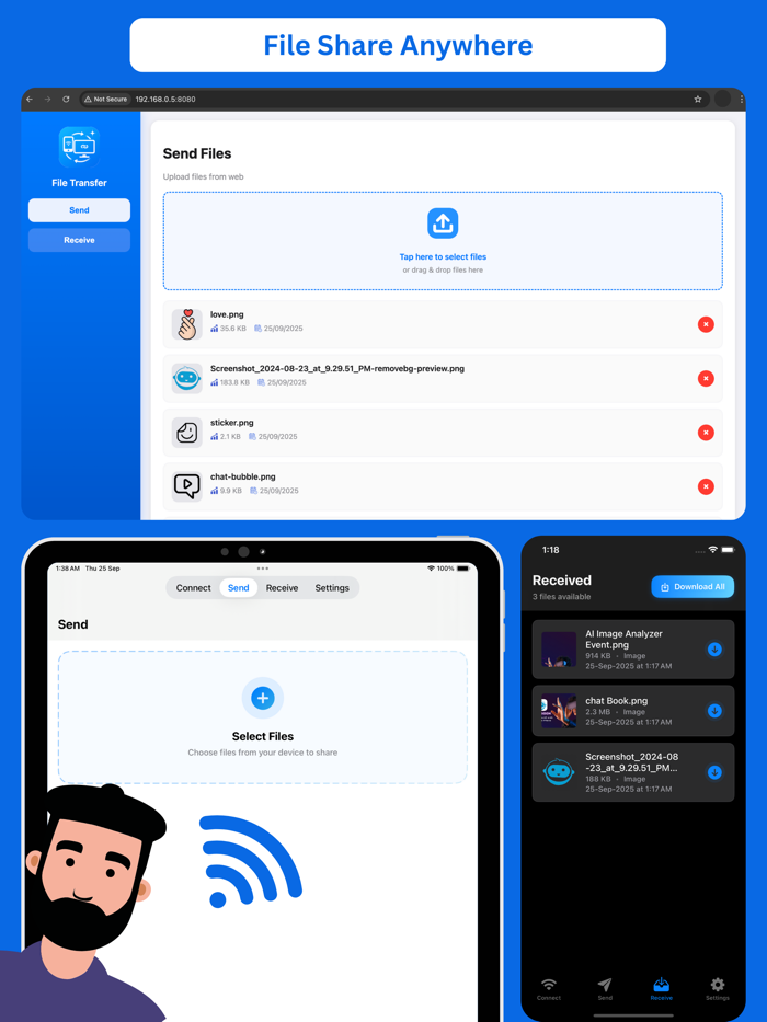 Offline Files Share - FlowSend