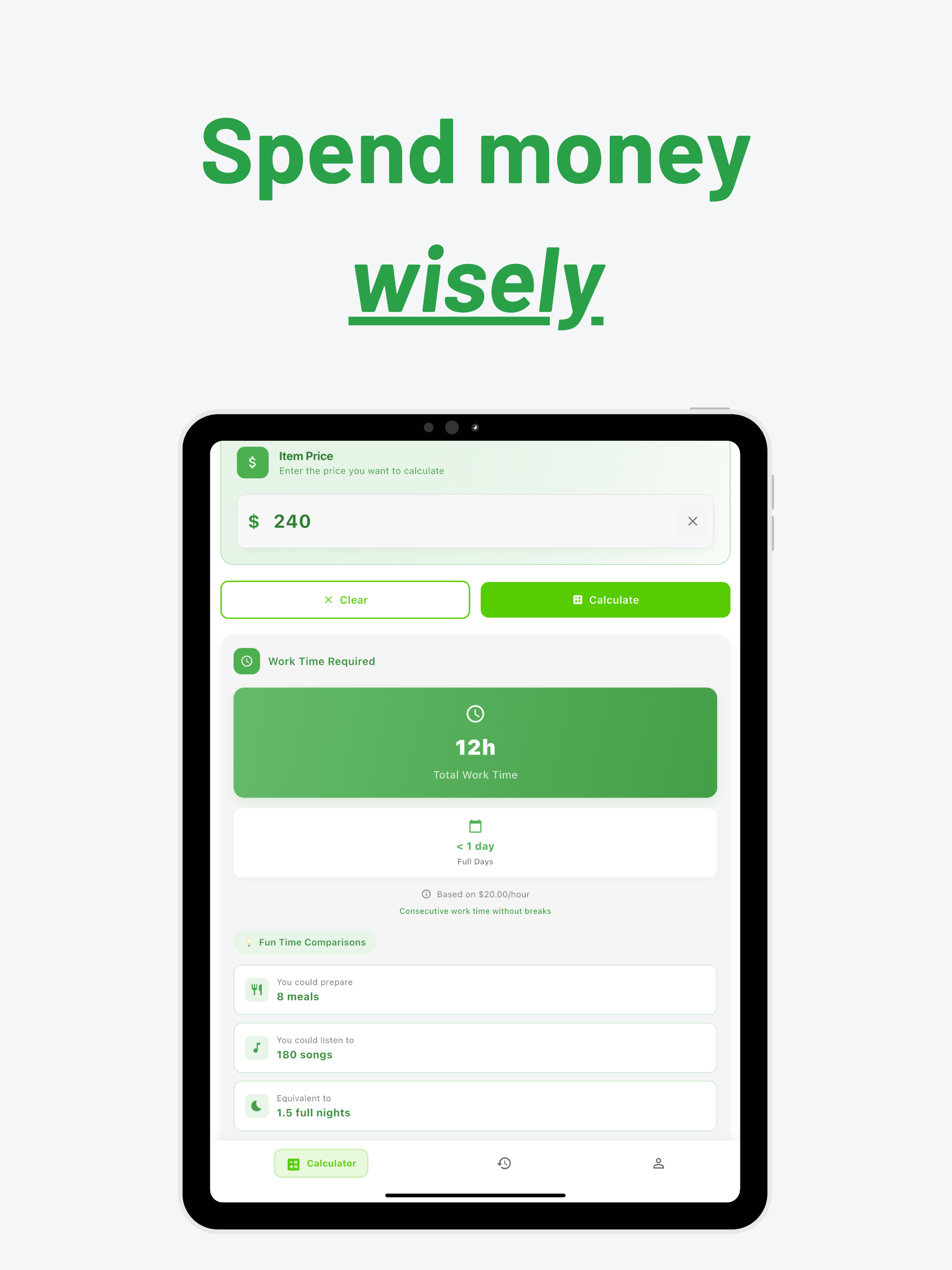 PerHour -Time Value Calculator